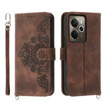 Custodia per telefono in pelle con portafoglio in rilievo con fiori al tatto, For Realme C85 Pro 4G, For Realme 15 5G / Realme 15 Pro 5G, For Realme 14 / Realme P3 5G, For Realme 14 Pro+