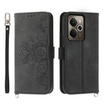 Custodia per telefono in pelle con portafoglio in rilievo con fiori al tatto, For Realme C85 Pro 4G, For Realme 15 5G / Realme 15 Pro 5G, For Realme 14 / Realme P3 5G, For Realme 14 Pro+