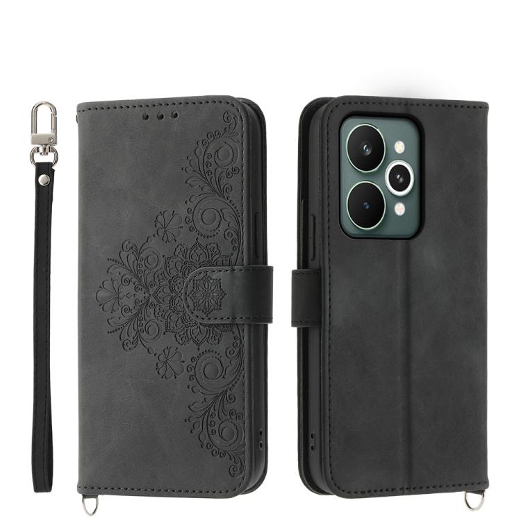 Custodia per telefono in pelle con portafoglio in rilievo con fiori al tatto, For Realme C85 Pro 4G, For Realme 15 5G / Realme 15 Pro 5G, For Realme 14 / Realme P3 5G, For Realme 14 Pro+