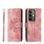 Custodia per telefono in pelle con portafoglio in rilievo con fiori al tatto, For Realme 16T 5G, For Realme C100 4G, For Realme 16 5G, For Realme C85 5G / Realme 15x 5G