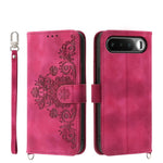 Custodia per telefono in pelle con portafoglio in rilievo con fiori al tatto, For Realme 16T 5G, For Realme C100 4G, For Realme 16 5G, For Realme C85 5G / Realme 15x 5G
