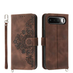 Custodia per telefono in pelle con portafoglio in rilievo con fiori al tatto, For Realme 16T 5G, For Realme C100 4G, For Realme 16 5G, For Realme C85 5G / Realme 15x 5G