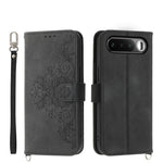 Custodia per telefono in pelle con portafoglio in rilievo con fiori al tatto, For Realme 16T 5G, For Realme C100 4G, For Realme 16 5G, For Realme C85 5G / Realme 15x 5G