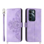 Custodia per telefono in pelle con portafoglio in rilievo con fiori al tatto, For Realme 16T 5G, For Realme C100 4G, For Realme 16 5G, For Realme C85 5G / Realme 15x 5G