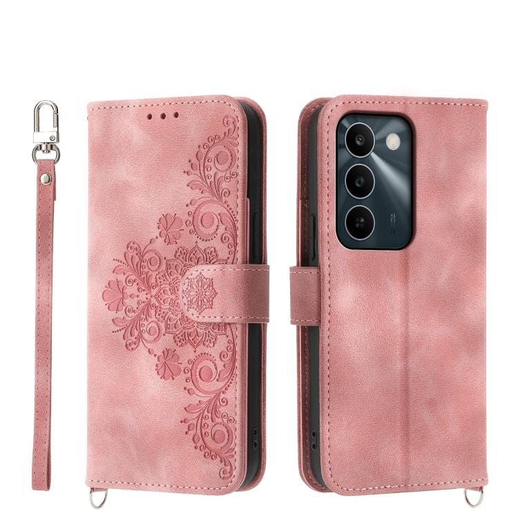 Custodia per telefono in pelle con portafoglio in rilievo con fiori al tatto, For Realme 16T 5G, For Realme C100 4G, For Realme 16 5G, For Realme C85 5G / Realme 15x 5G