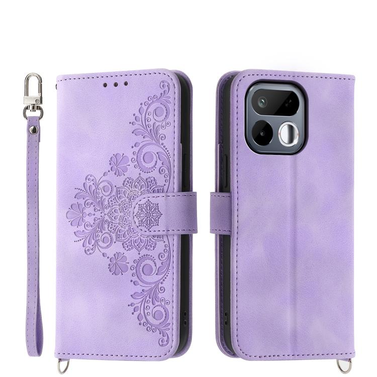 Custodia per telefono in pelle con portafoglio in rilievo con fiori al tatto, For Realme 16T 5G, For Realme C100 4G, For Realme 16 5G, For Realme C85 5G / Realme 15x 5G