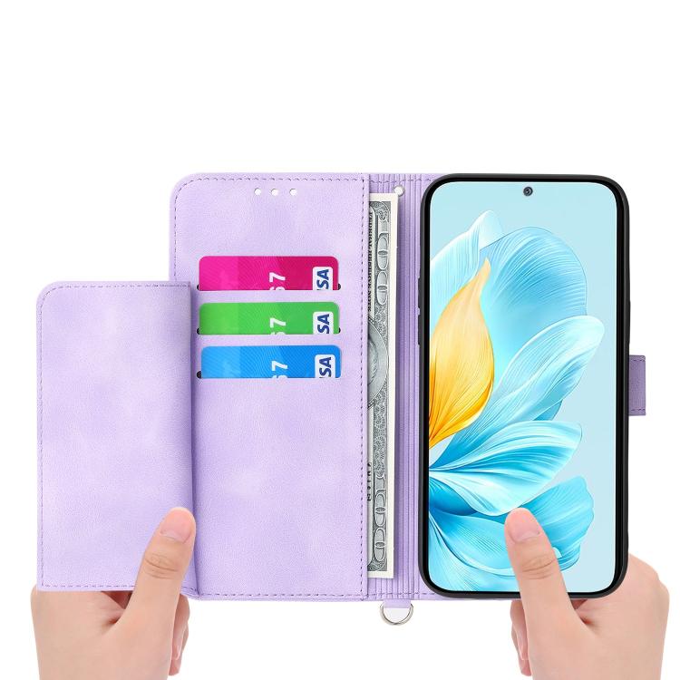 Custodia per telefono in pelle con portafoglio in rilievo con fiori al tatto, For Realme 16T 5G, For Realme C100 4G, For Realme 16 5G, For Realme C85 5G / Realme 15x 5G