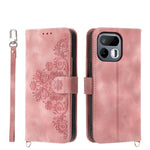 Custodia per telefono in pelle con portafoglio in rilievo con fiori al tatto, For Realme 16T 5G, For Realme C100 4G, For Realme 16 5G, For Realme C85 5G / Realme 15x 5G