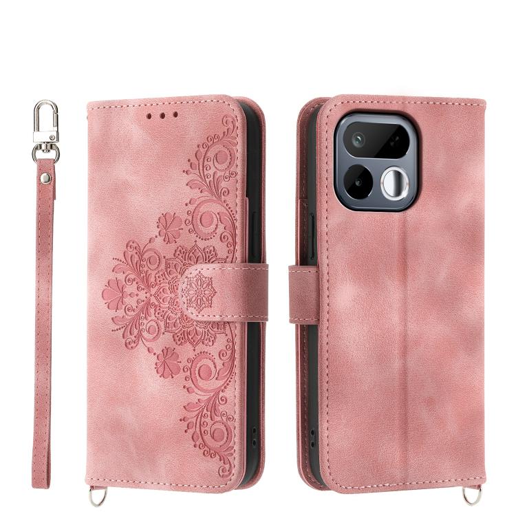 Custodia per telefono in pelle con portafoglio in rilievo con fiori al tatto, For Realme 16T 5G, For Realme C100 4G, For Realme 16 5G, For Realme C85 5G / Realme 15x 5G