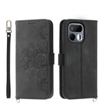 Custodia per telefono in pelle con portafoglio in rilievo con fiori al tatto, For Realme 16T 5G, For Realme C100 4G, For Realme 16 5G, For Realme C85 5G / Realme 15x 5G