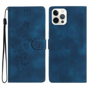 Custodia in pelle floreale per iPhone