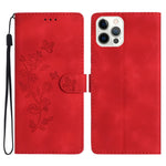 Custodia in pelle floreale per iPhone 13 e 12