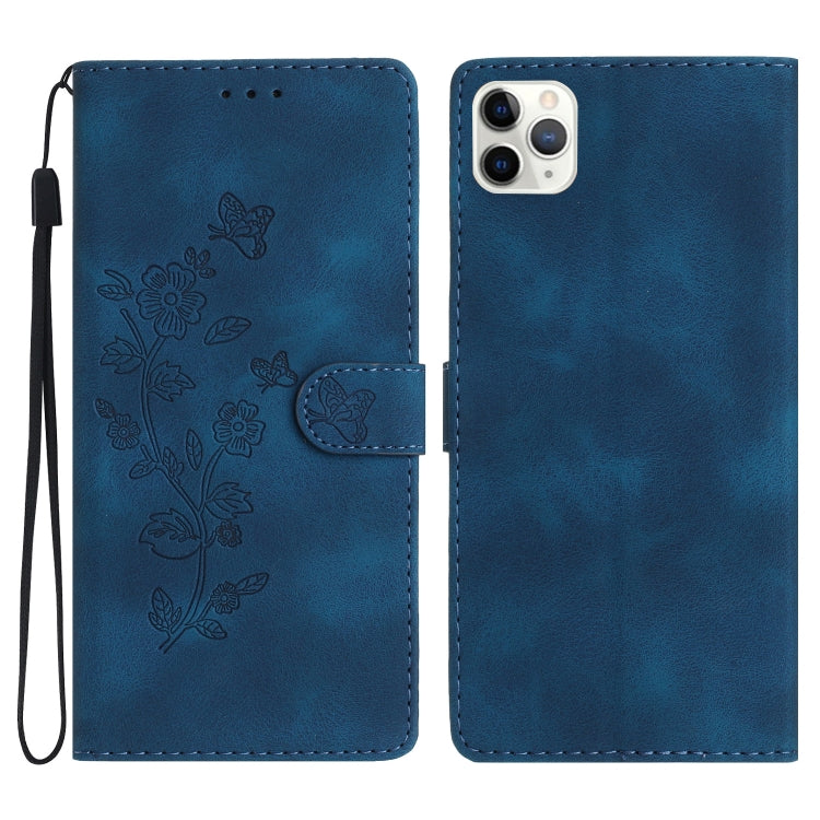 Custodia in pelle con motivo floreale per iPhone 12 e 11