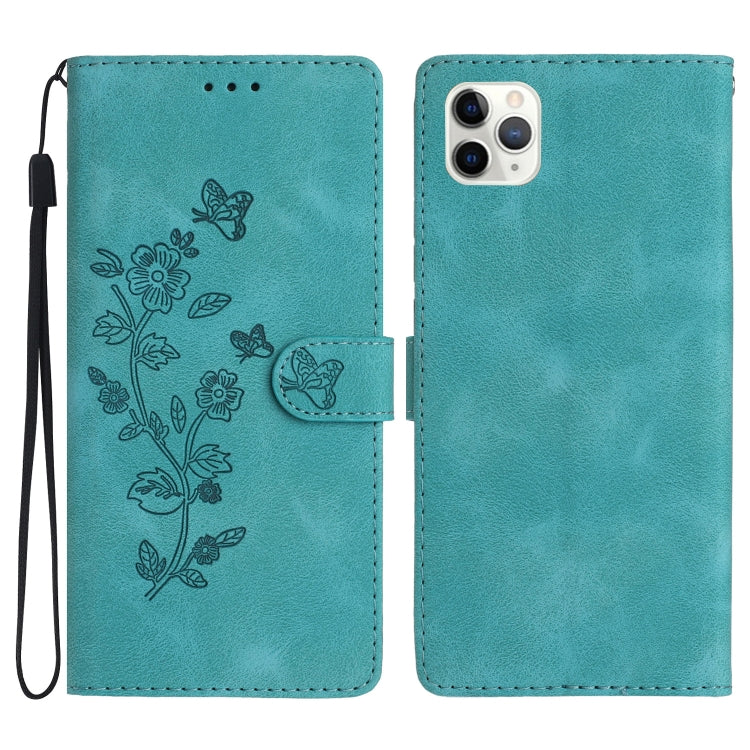 Custodia in pelle con motivo floreale per iPhone 12 e 11