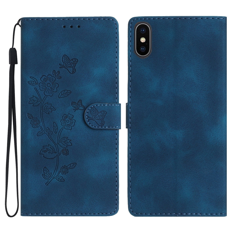 Custodia per cellulare in pelle con motivo floreale in rilievo, For iPhone X / XS, For iPhone XR, For iPhone XS Max, For iPhone 8 Plus / 7 Plus / 6 Plus