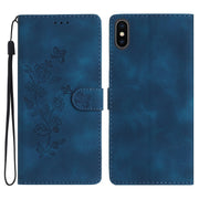 Custodia in pelle floreale per iPhone