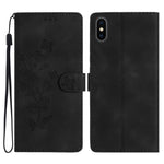 Custodia in pelle floreale per smartphone compatibili