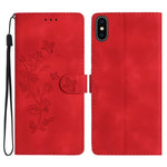 Custodia in pelle floreale per smartphone compatibili