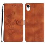 Custodia in pelle floreale per smartphone compatibili