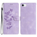 Custodia in pelle con motivo floreale per smartphone compatibili