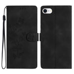 Custodia in pelle con motivo floreale per smartphone compatibili