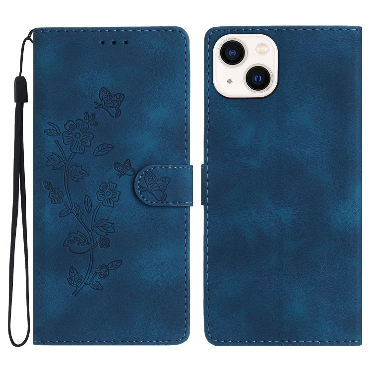 Custodia in pelle floreale per iPhone 15 e 14