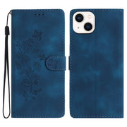 Custodia in pelle floreale per iPhone 15 e 14