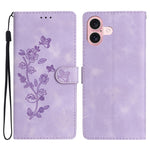 Custodia in pelle con motivo floreale per iPhone 16