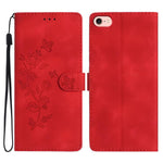 Custodia in pelle con motivo floreale per iPhone 17