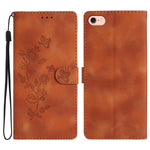 Custodia in pelle con motivo floreale per iPhone 17