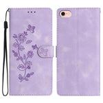 Custodia in pelle con motivo floreale per iPhone 17