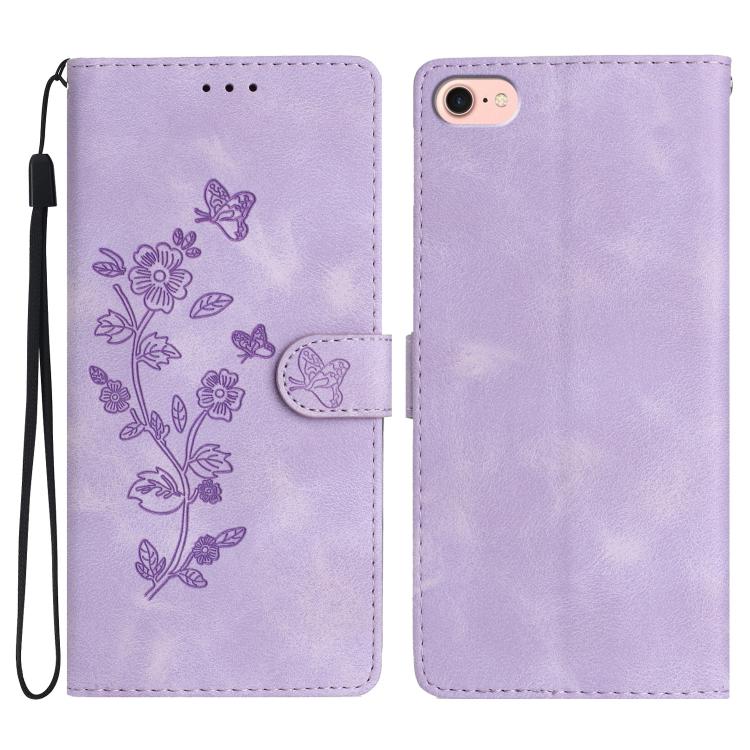 Custodia in pelle con motivo floreale per iPhone 17