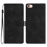 Custodia in pelle con motivo floreale per iPhone 17