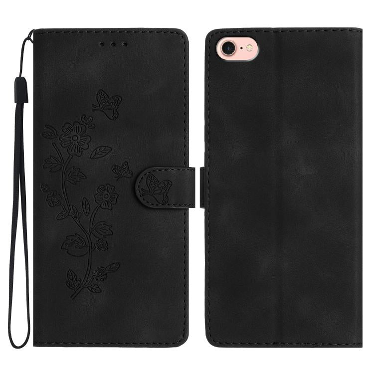 Custodia in pelle con motivo floreale per iPhone 17