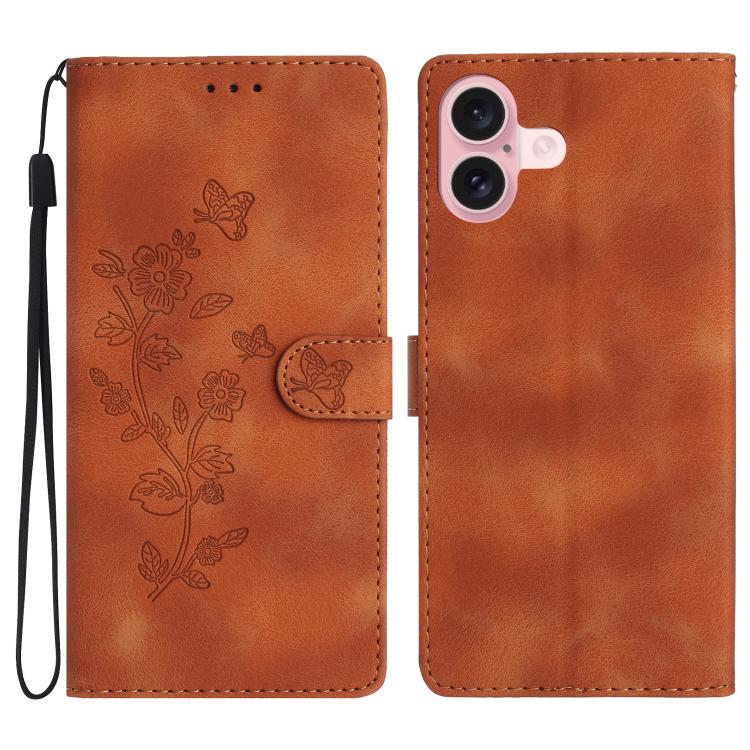 Custodia in pelle con motivo floreale per iPhone 17