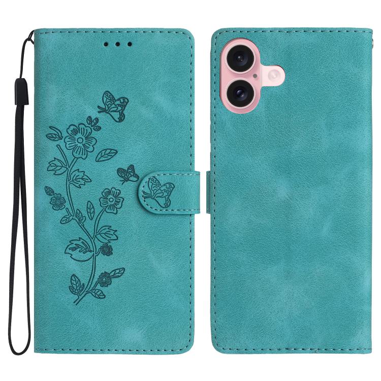 Custodia in pelle con motivo floreale per iPhone 17