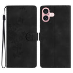 Custodia in pelle con motivo floreale per iPhone 17
