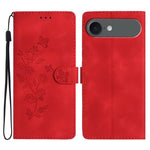Custodia in pelle con motivo floreale per iPhone 16
