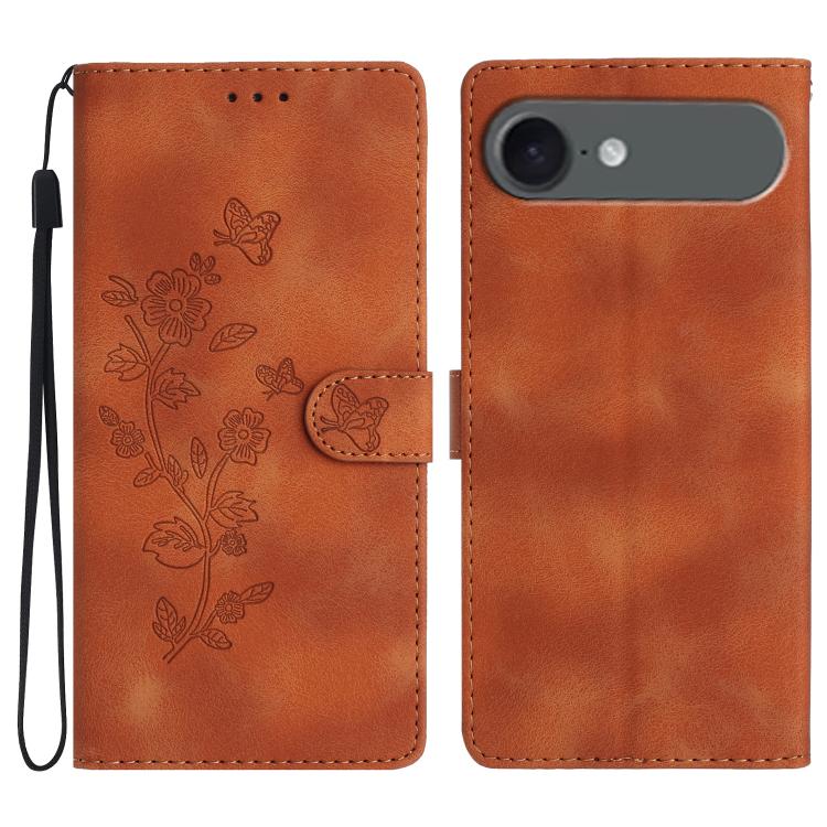 Custodia in pelle con motivo floreale per iPhone 16