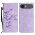 Custodia in pelle con motivo floreale per iPhone 16