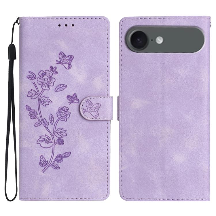 Custodia in pelle con motivo floreale per iPhone 16
