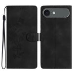 Custodia in pelle con motivo floreale per iPhone 16