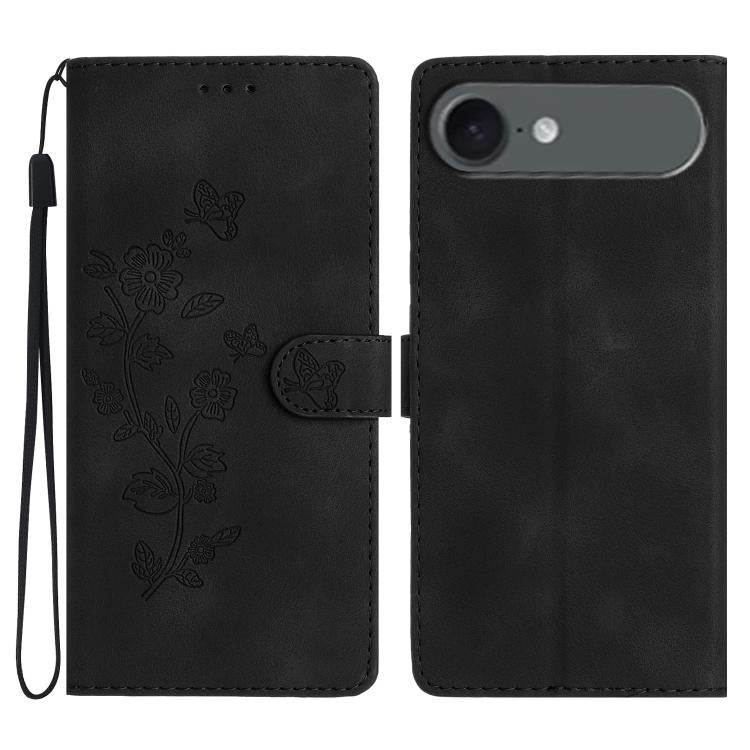 Custodia in pelle con motivo floreale per iPhone 16