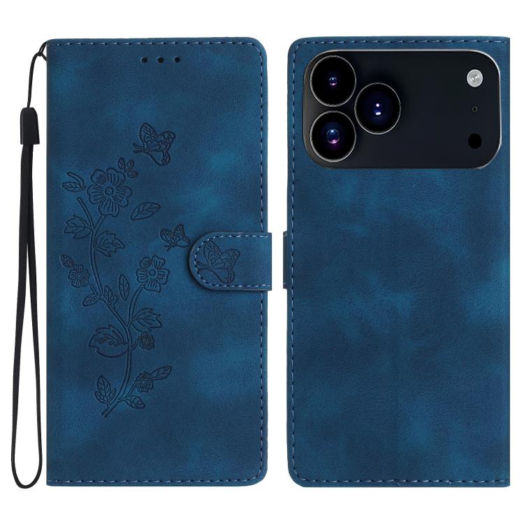 Custodia in pelle con motivo floreale per iPhone 17
