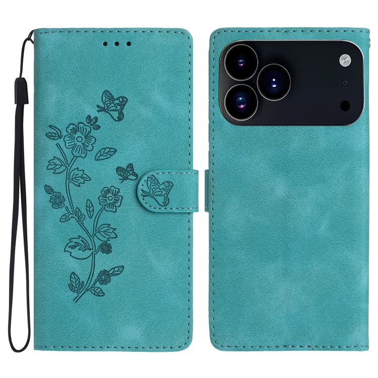Custodia in pelle con motivo floreale per iPhone 17