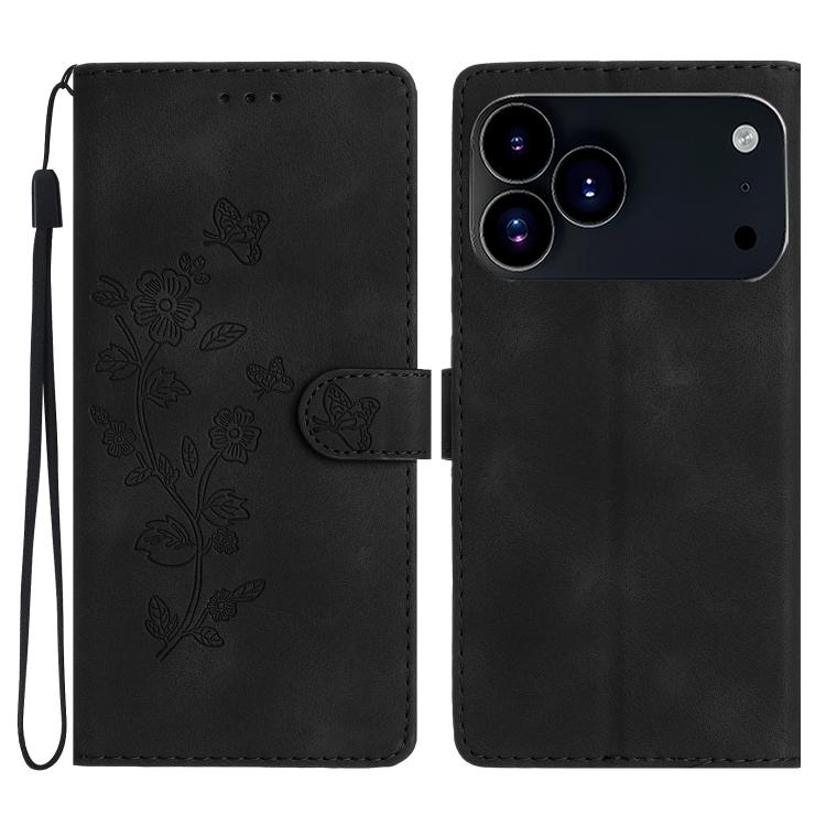Custodia in pelle con motivo floreale per iPhone 17