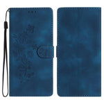 Custodia in pelle con motivo floreale per iPhone 17