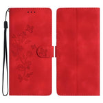 Custodia in pelle con motivo floreale per iPhone 17