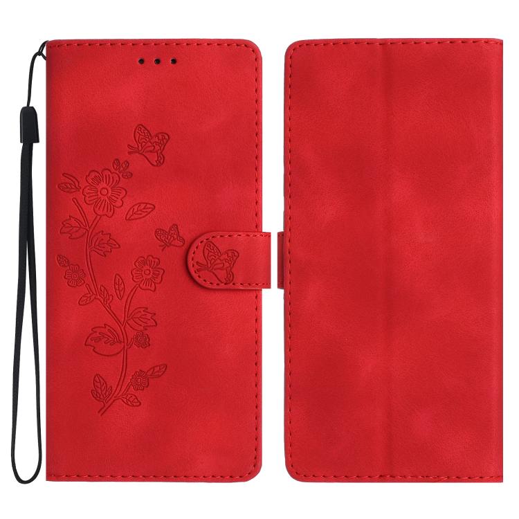 Custodia in pelle con motivo floreale per iPhone 17