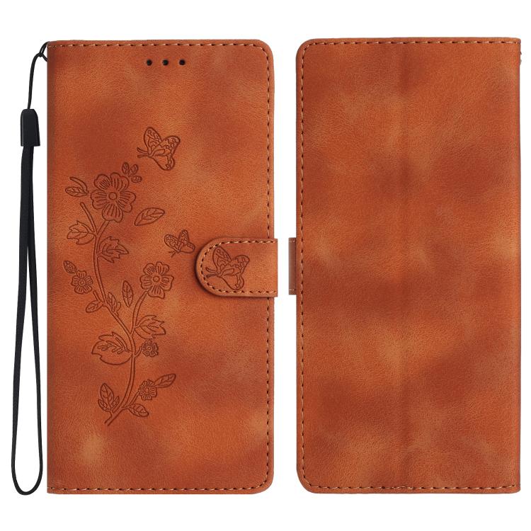 Custodia in pelle con motivo floreale per iPhone 17